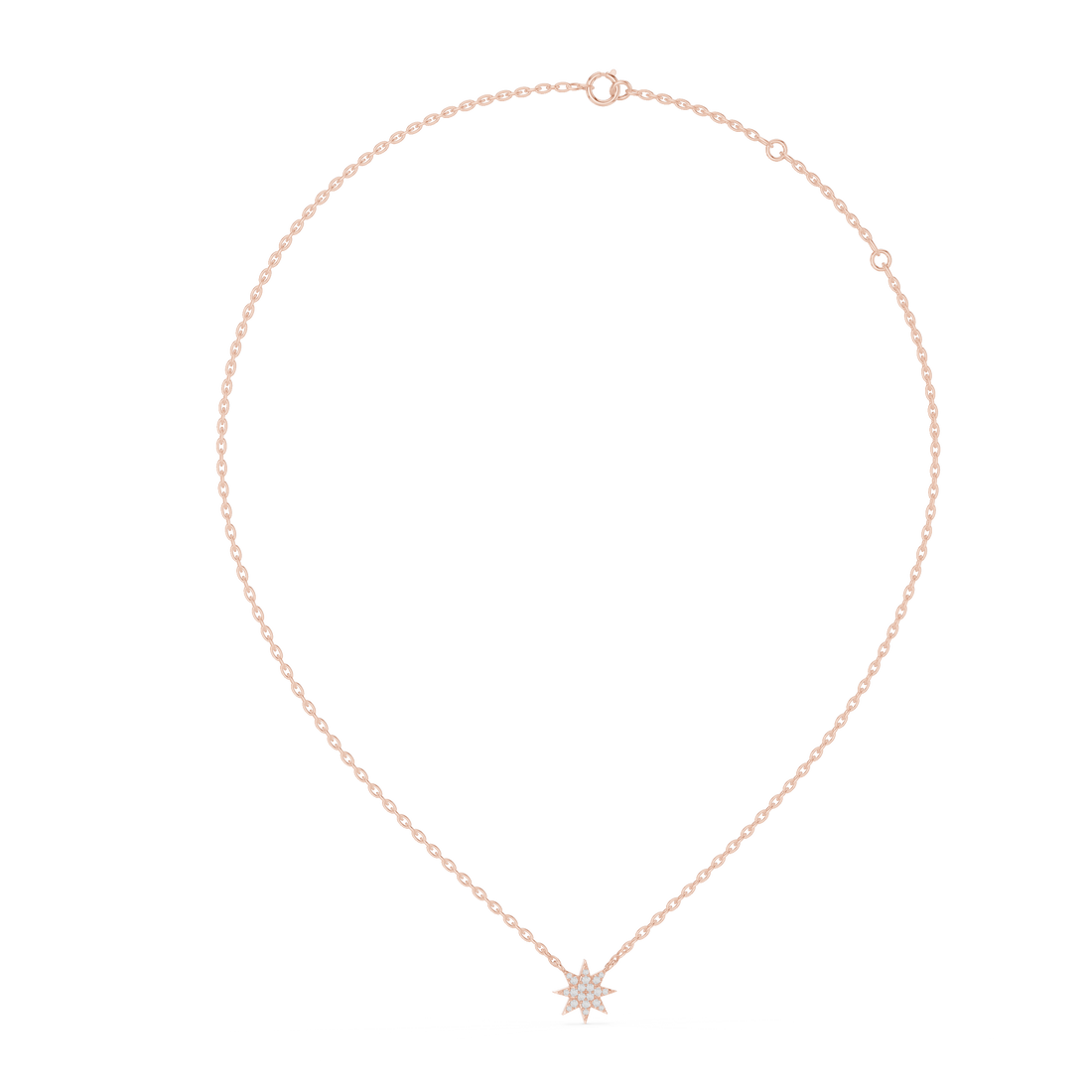 Celestial Star Diamond Pendant | Multi Stone Cluster Sparkle Necklace