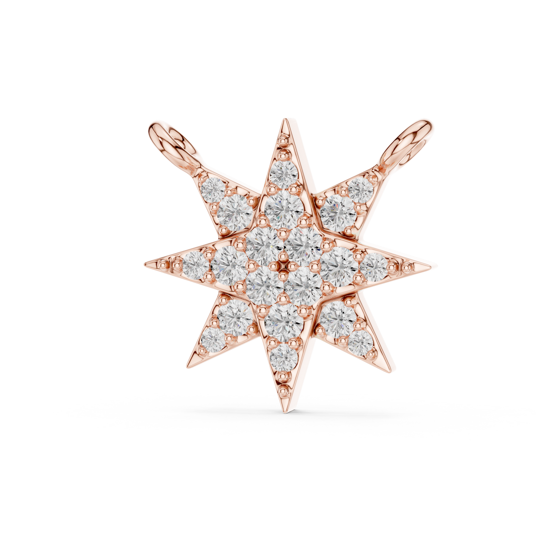 Celestial Star Diamond Pendant | Multi Stone Cluster Sparkle Necklace