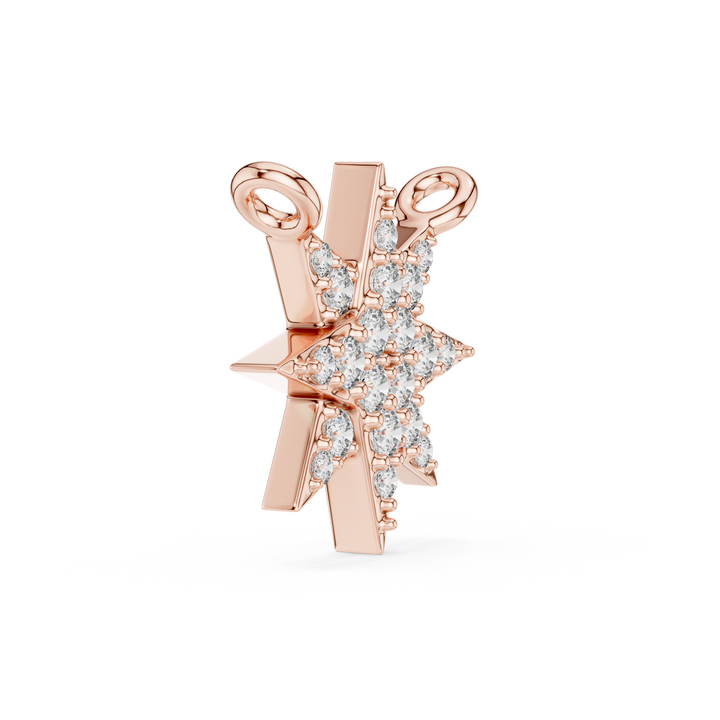 Celestial Star Diamond Pendant | Multi Stone Cluster Sparkle Necklace