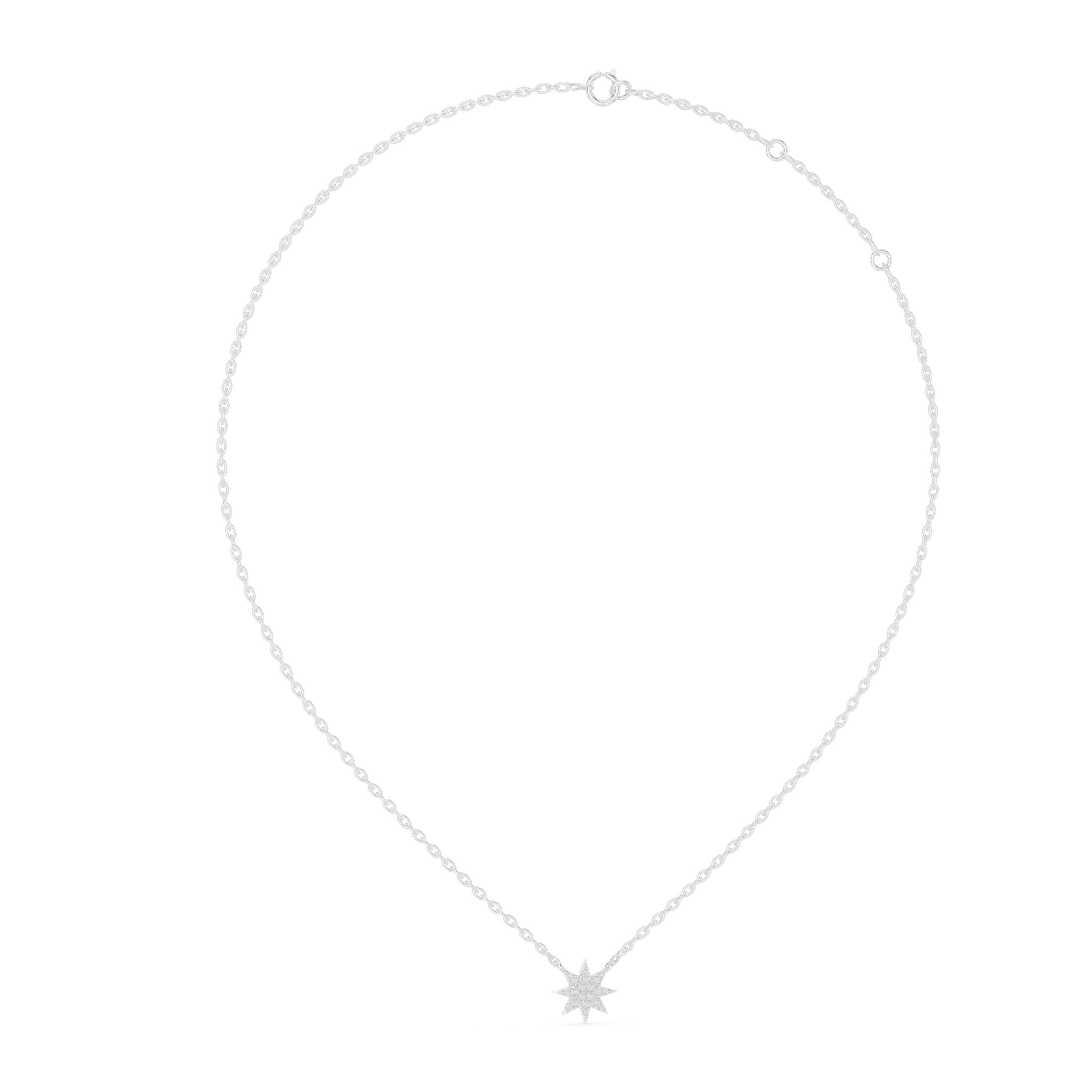 Celestial Star Diamond Pendant | Multi Stone Cluster Sparkle Necklace