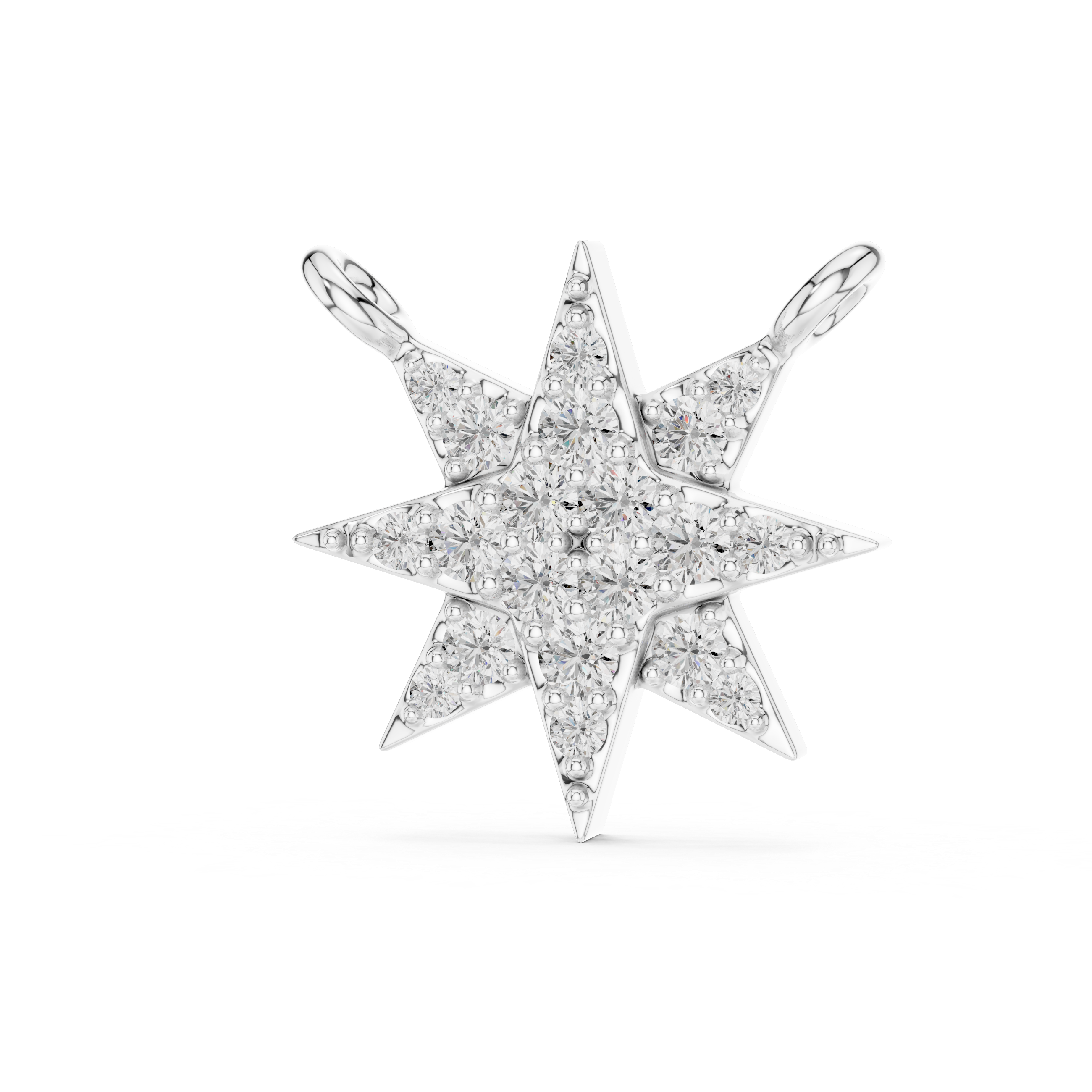 Celestial Star Diamond Pendant | Multi Stone Cluster Sparkle Necklace