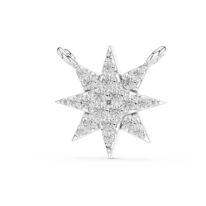 Celestial Star Diamond Pendant | Multi Stone Cluster Sparkle Necklace