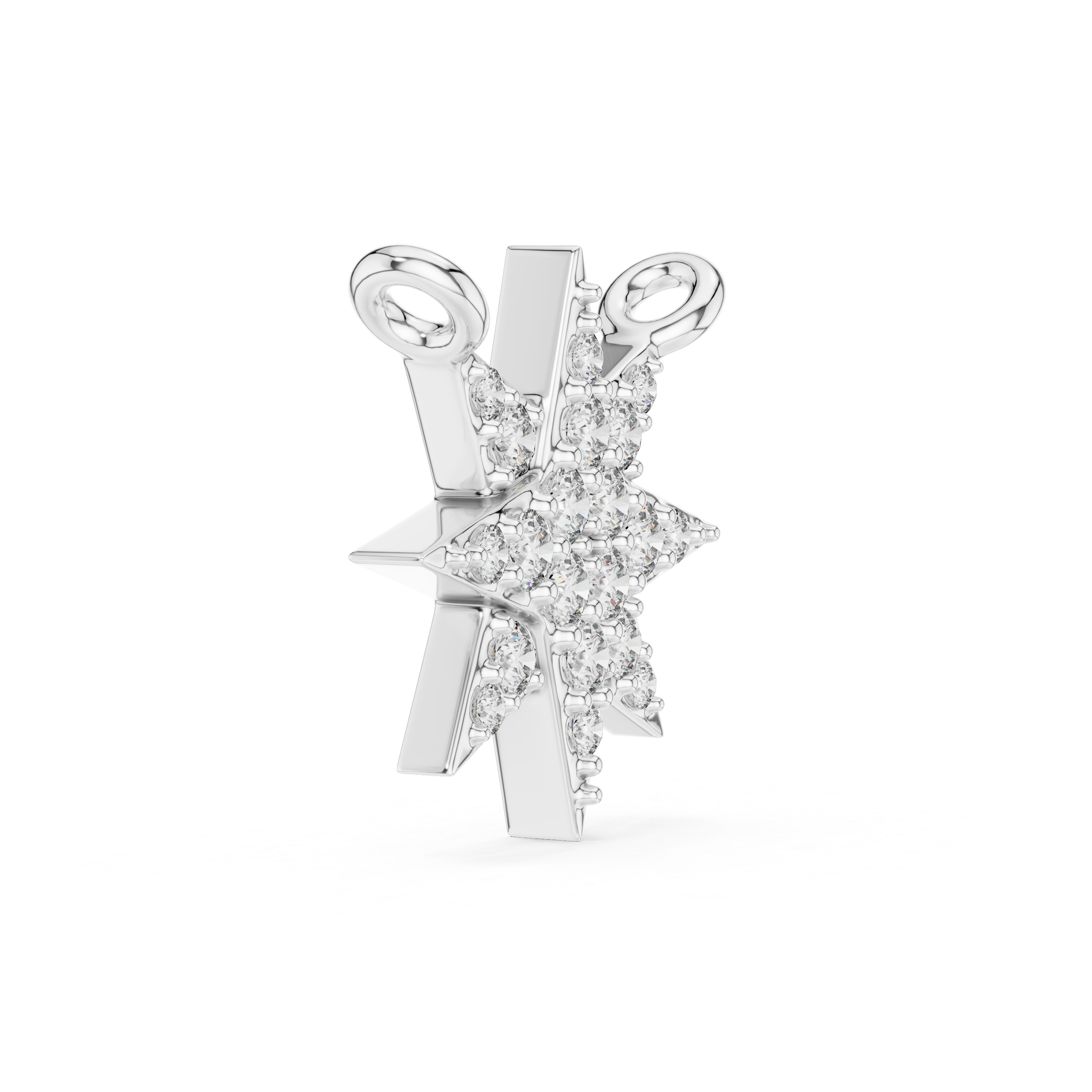 Celestial Star Diamond Pendant | Multi Stone Cluster Sparkle Necklace