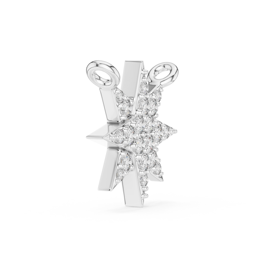 Celestial Star Diamond Pendant | Multi Stone Cluster Sparkle Necklace