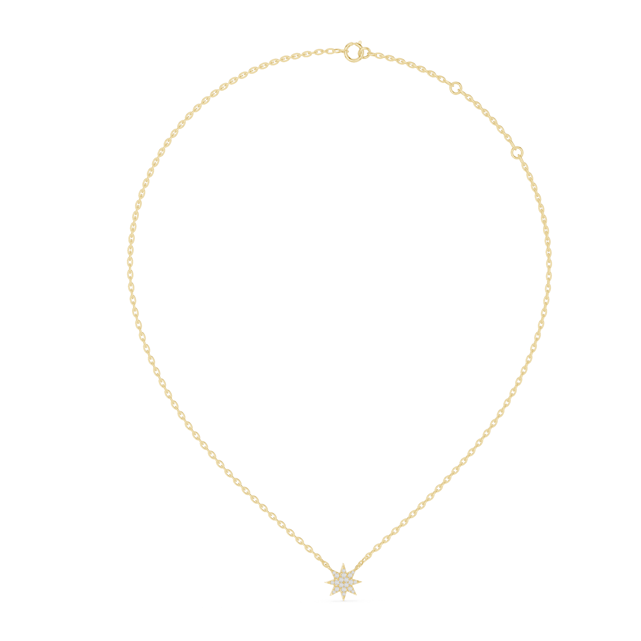 Celestial Star Diamond Pendant | Multi Stone Cluster Sparkle Necklace