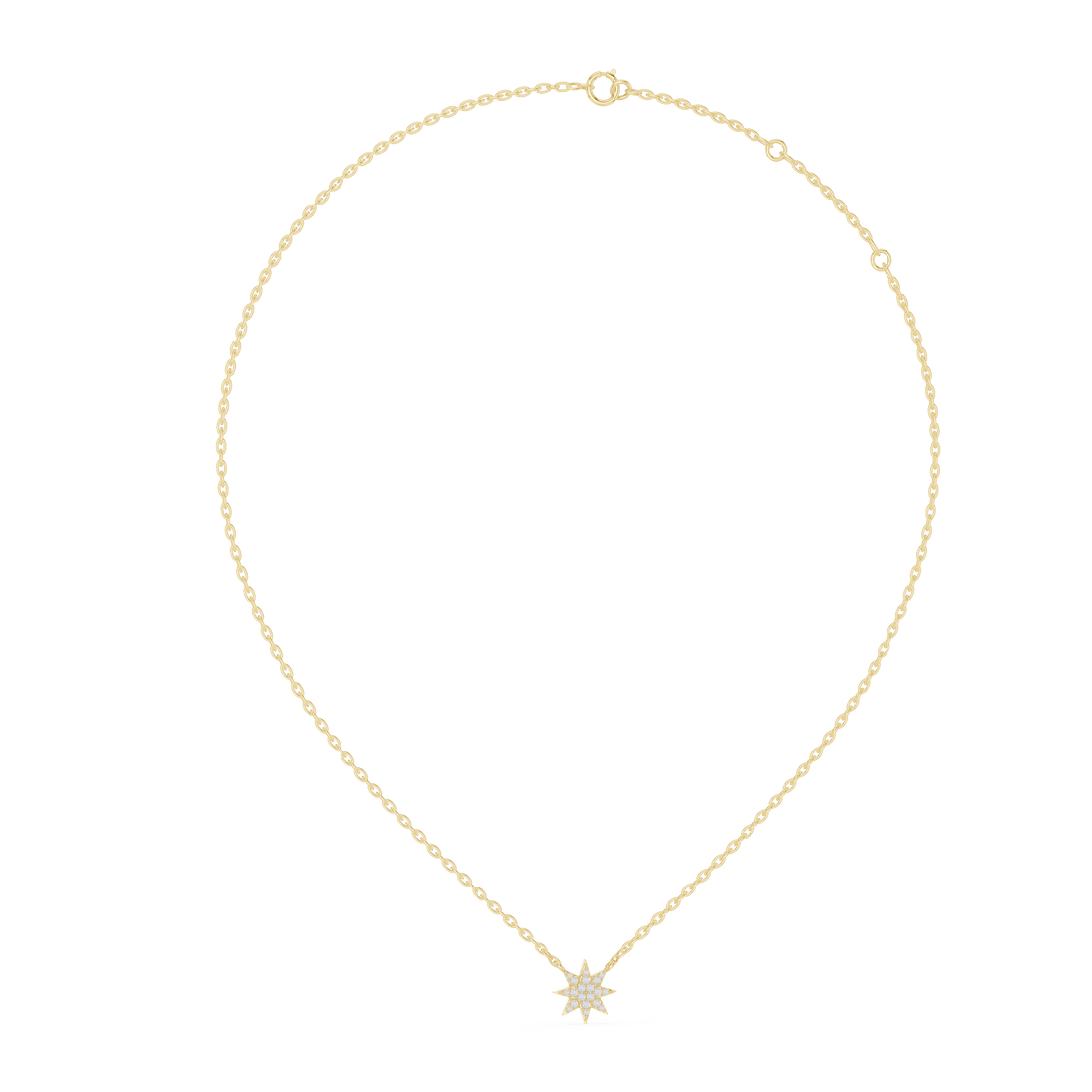 Celestial Star Diamond Pendant | Multi Stone Cluster Sparkle Necklace