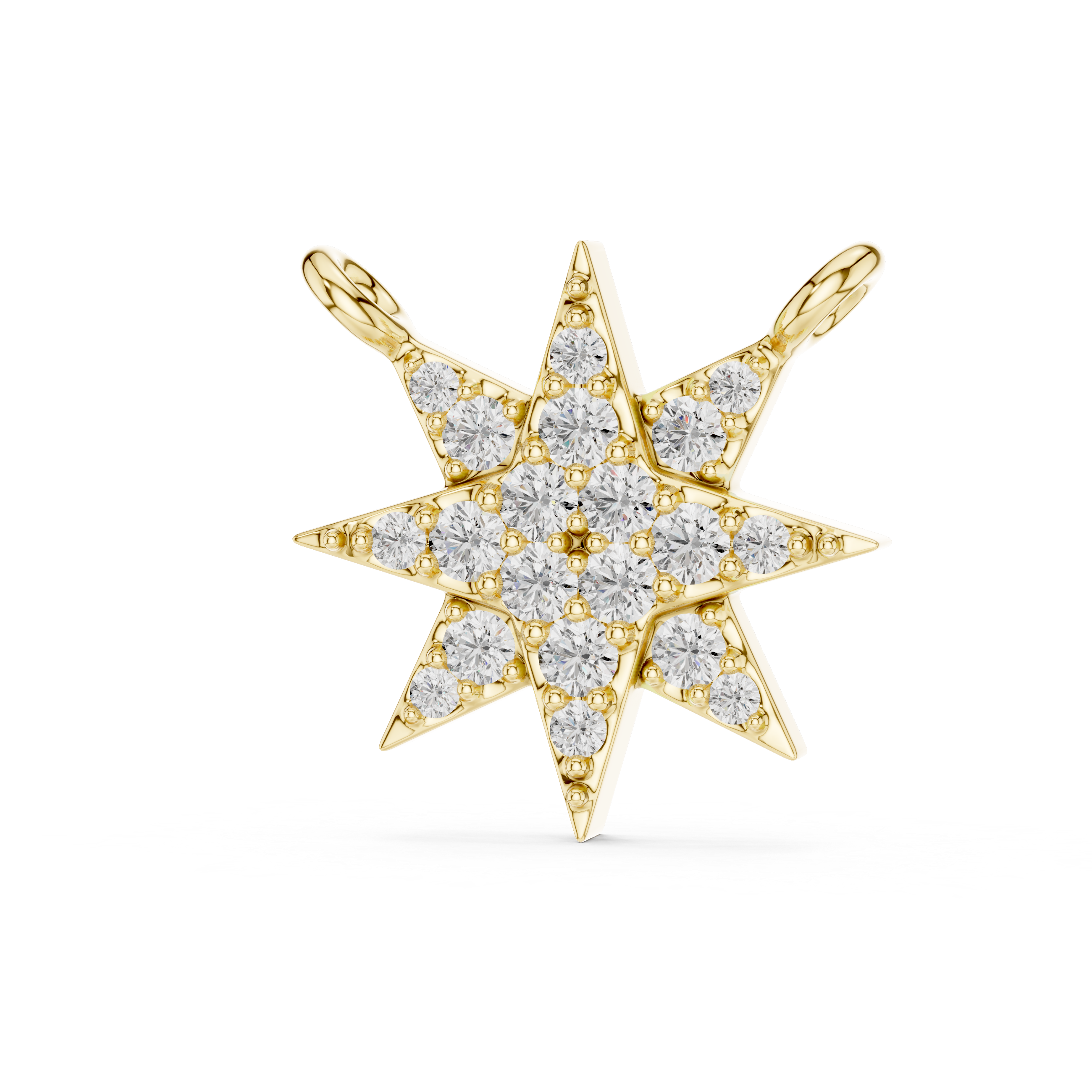 Celestial Star Diamond Pendant | Multi Stone Cluster Sparkle Necklace