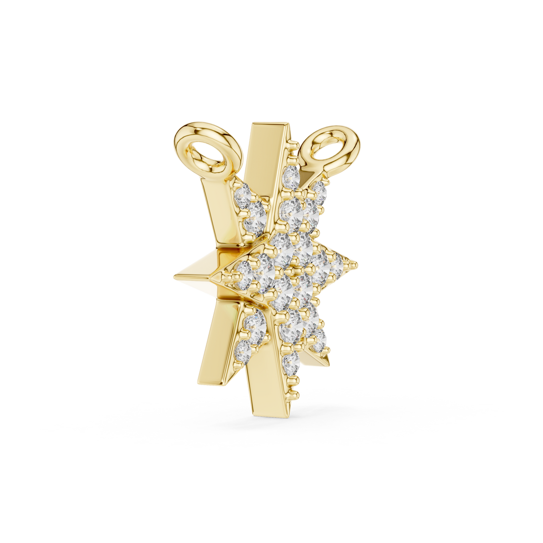 Celestial Star Diamond Pendant | Multi Stone Cluster Sparkle Necklace