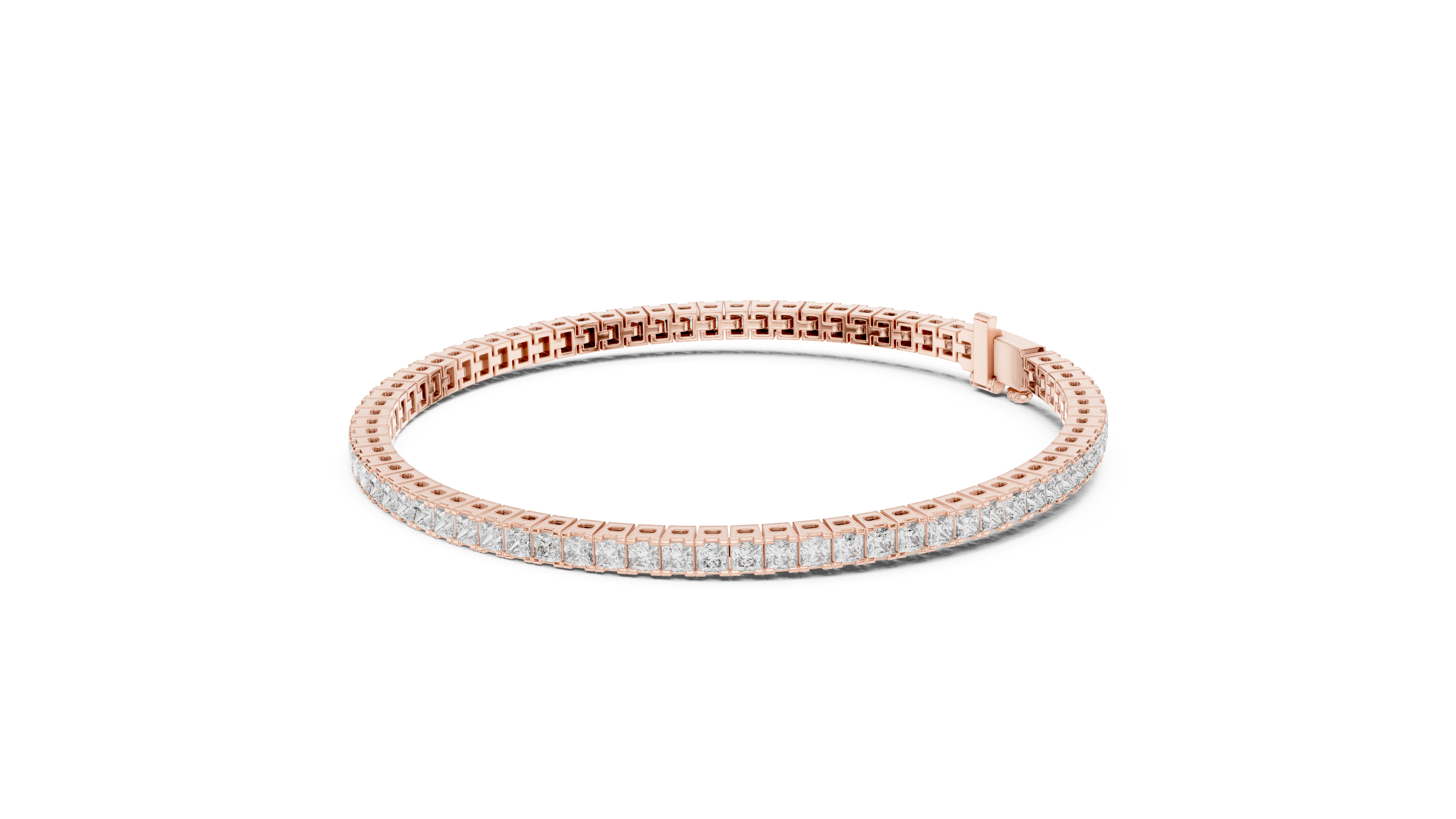 Designer Princess Diamond Bracelet | Elegant Tennis Style | Fine Jewelry Gift