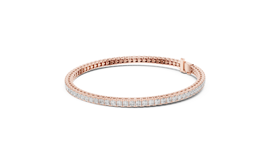 Designer Princess Diamond Bracelet | Elegant Tennis Style | Fine Jewelry Gift