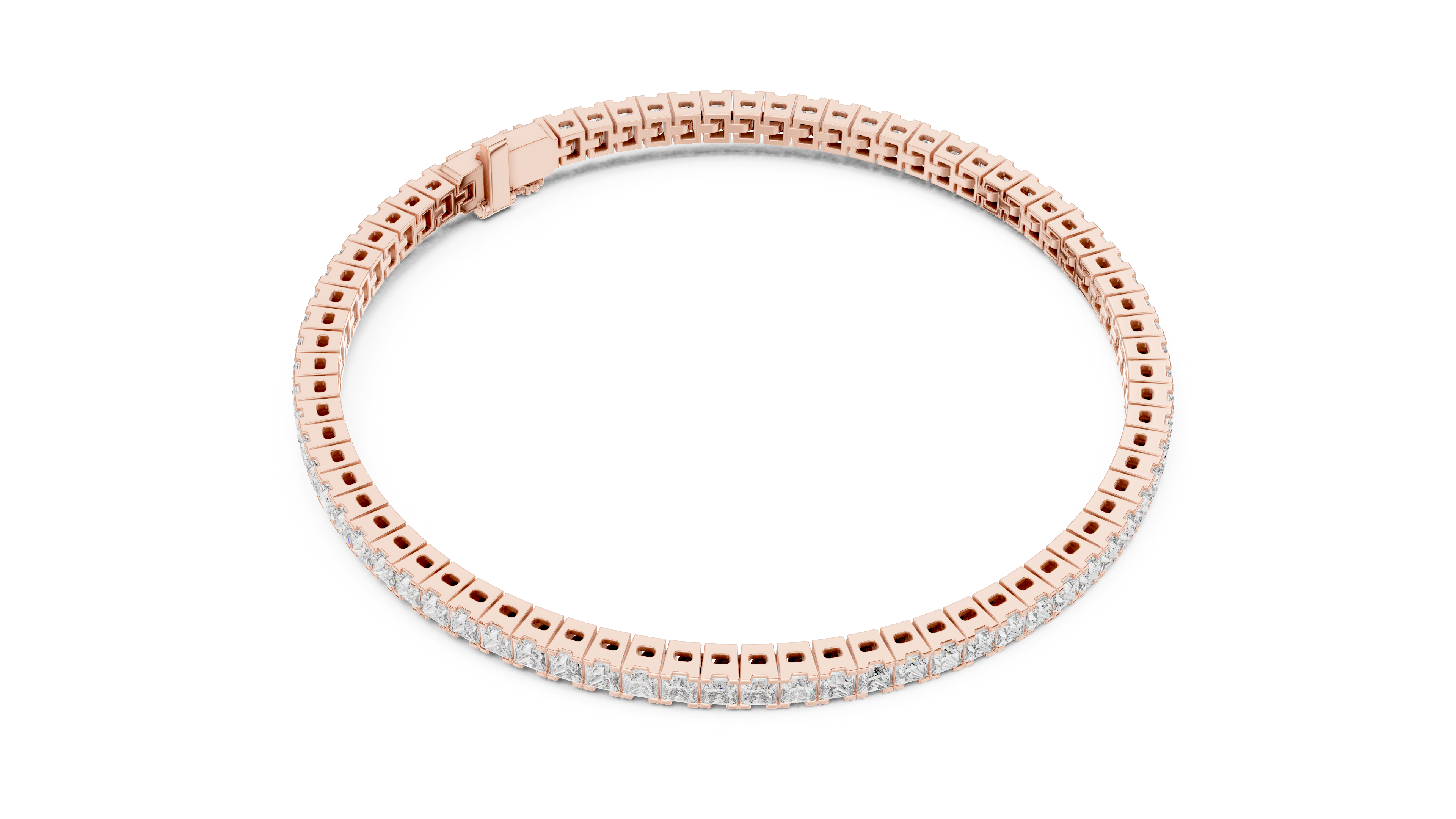 Designer Princess Diamond Bracelet | Elegant Tennis Style | Fine Jewelry Gift