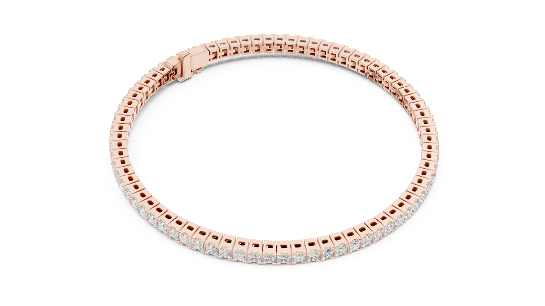 Designer Princess Diamond Bracelet | Elegant Tennis Style | Fine Jewelry Gift