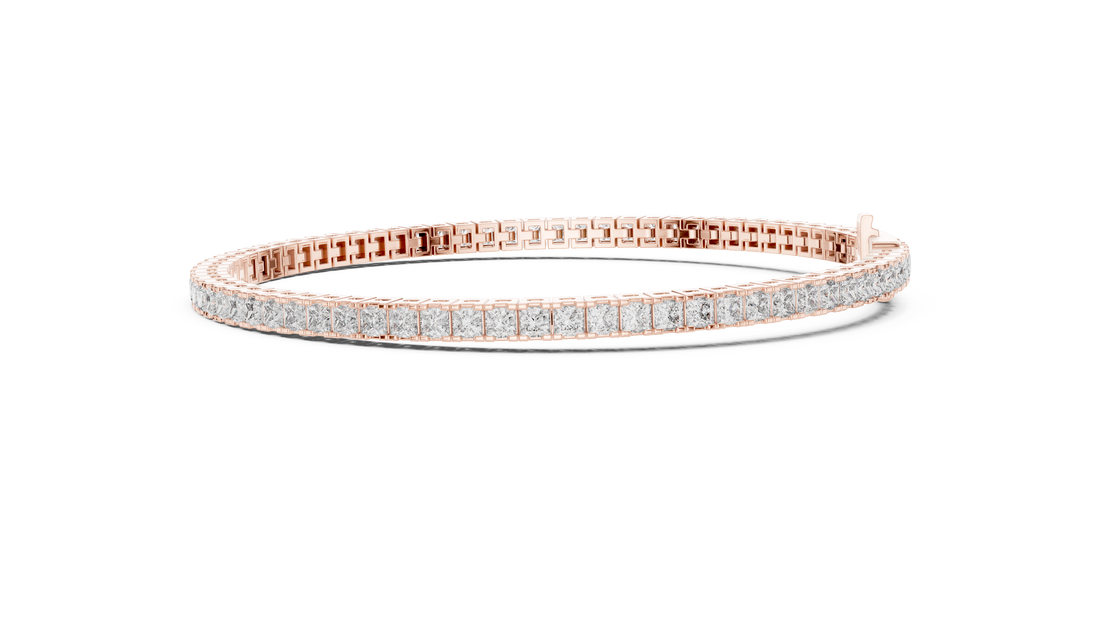 Designer Princess Diamond Bracelet | Elegant Tennis Style | Fine Jewelry Gift