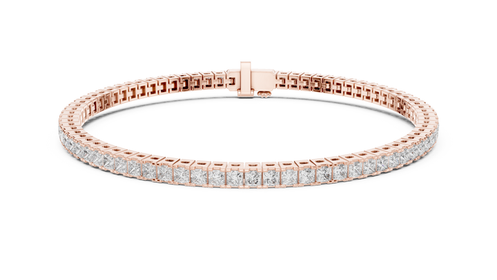 Designer Princess Diamond Bracelet | Elegant Tennis Style | Fine Jewelry Gift