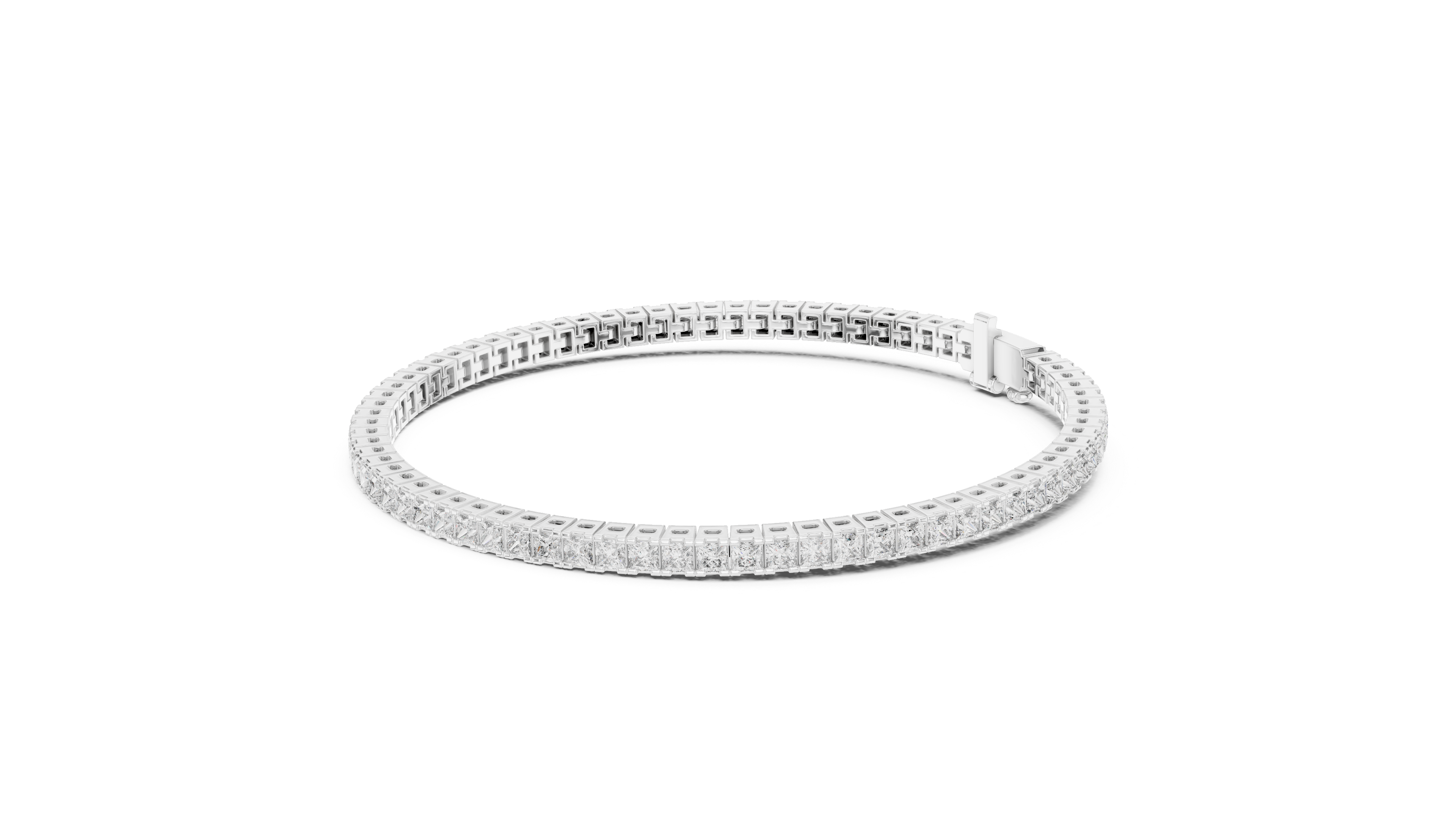 Designer Princess Diamond Bracelet | Elegant Tennis Style | Fine Jewelry Gift
