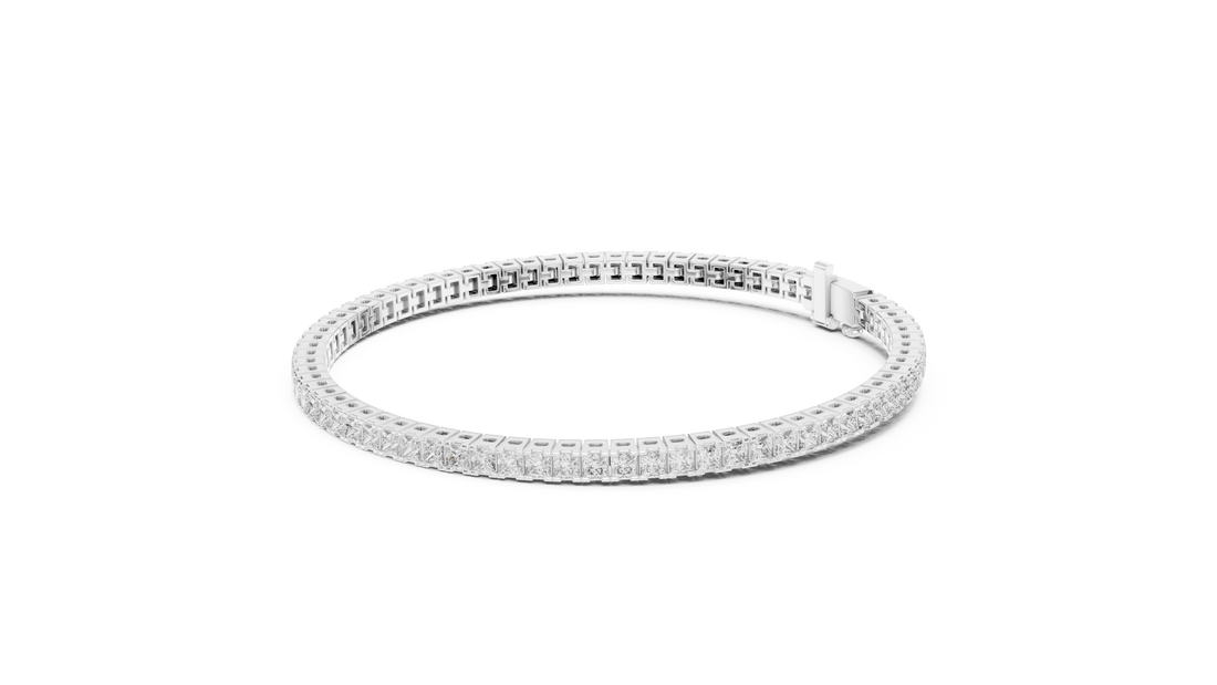 Designer Princess Diamond Bracelet | Elegant Tennis Style | Fine Jewelry Gift