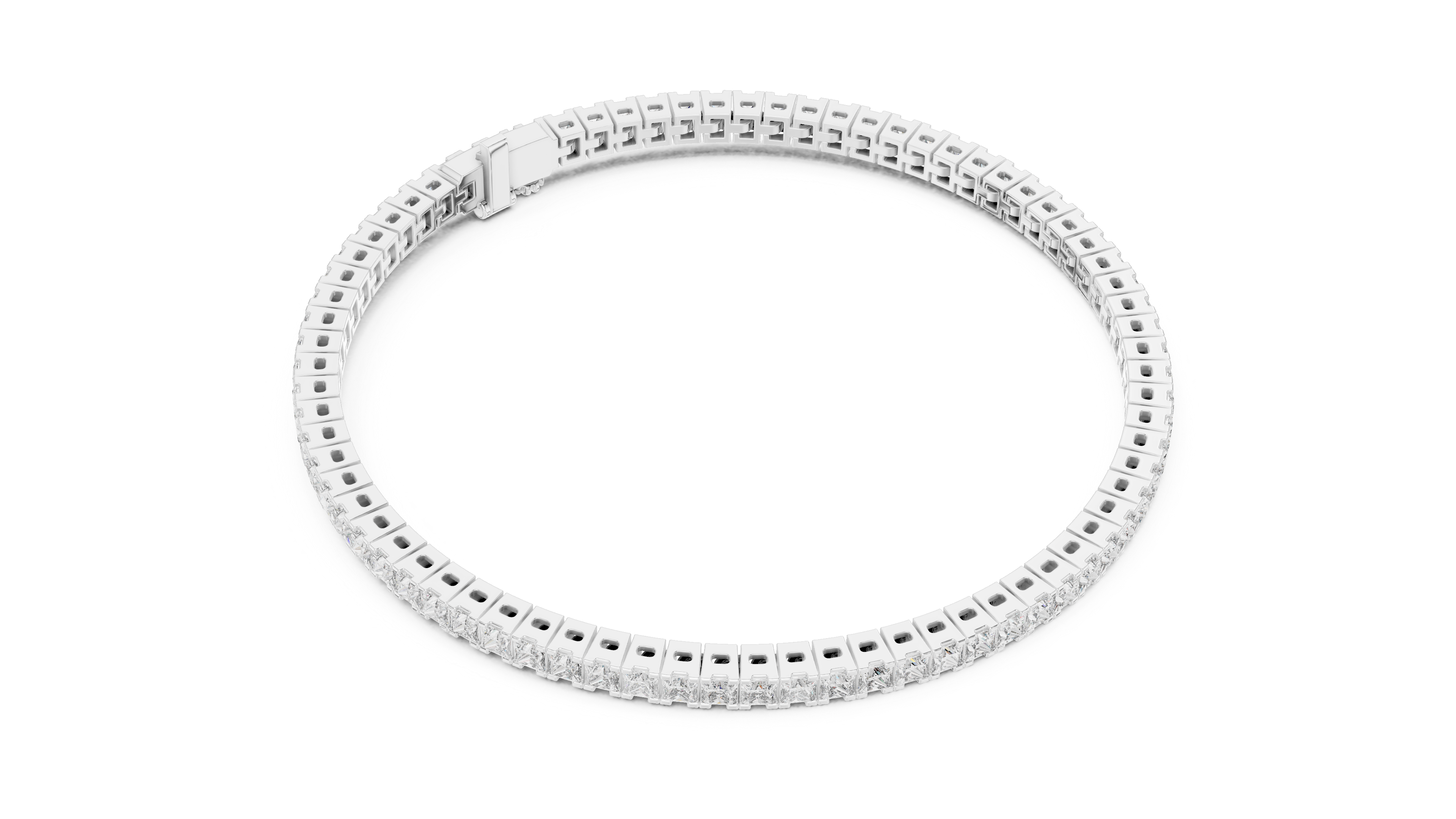 Designer Princess Diamond Bracelet | Elegant Tennis Style | Fine Jewelry Gift
