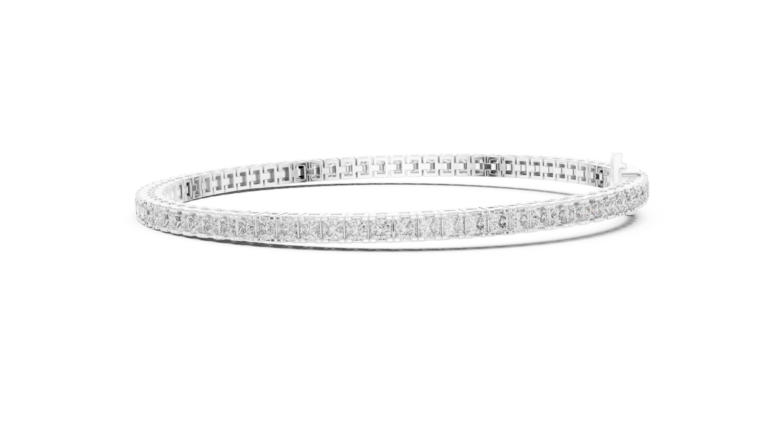 Designer Princess Diamond Bracelet | Elegant Tennis Style | Fine Jewelry Gift