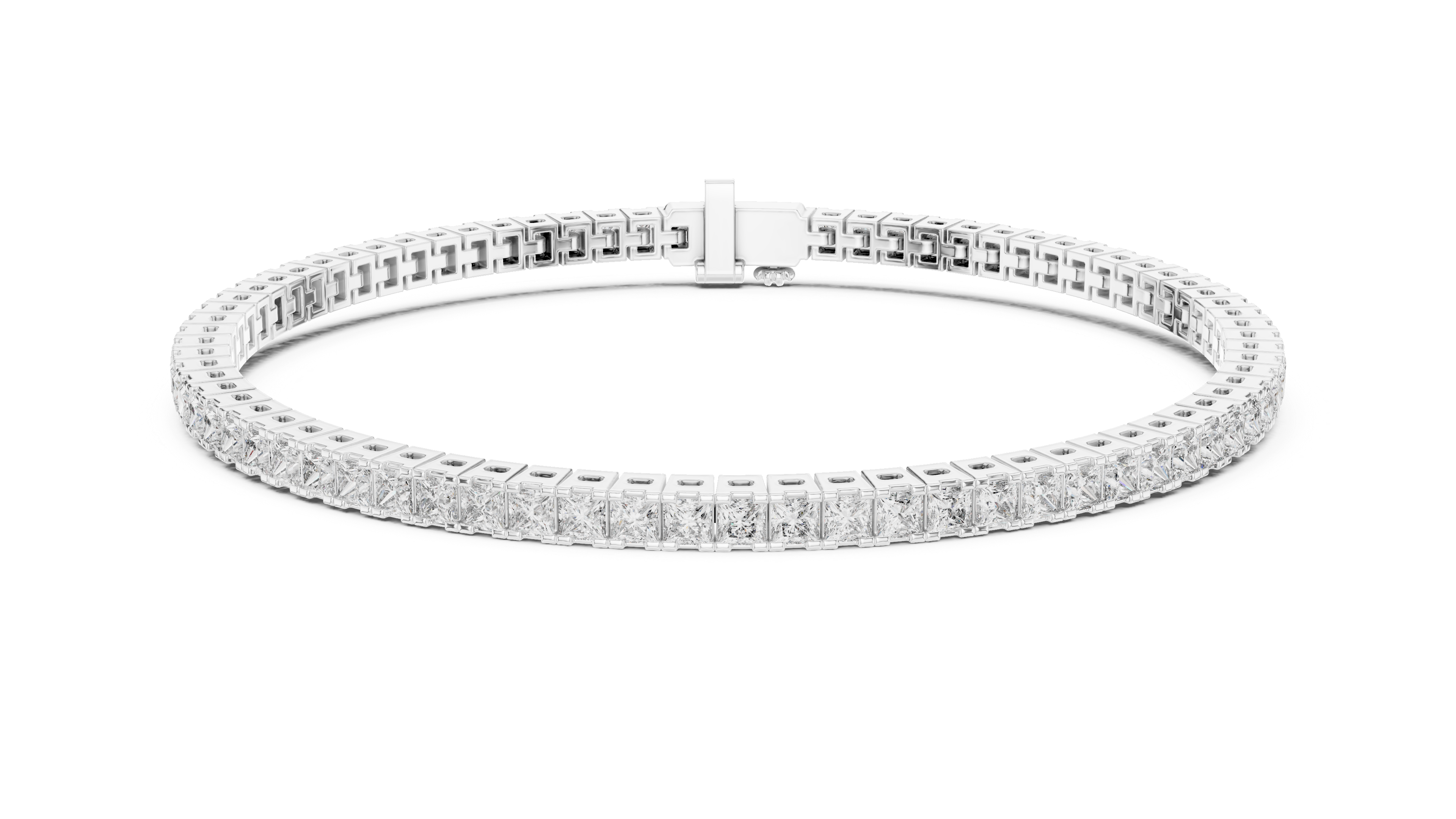 Designer Princess Diamond Bracelet | Elegant Tennis Style | Fine Jewelry Gift