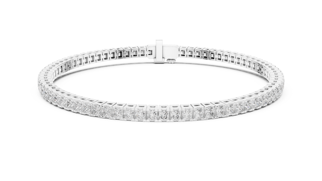 Designer Princess Diamond Bracelet | Elegant Tennis Style | Fine Jewelry Gift