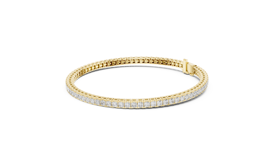 Designer Princess Diamond Bracelet | Elegant Tennis Style | Fine Jewelry Gift