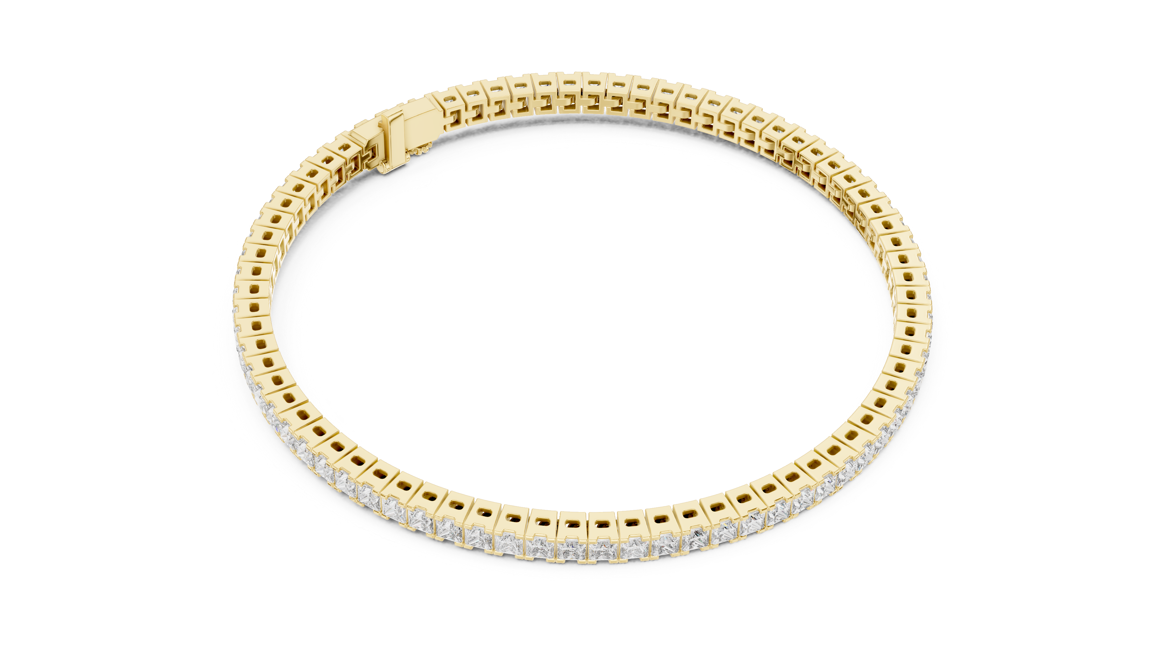 Designer Princess Diamond Bracelet | Elegant Tennis Style | Fine Jewelry Gift