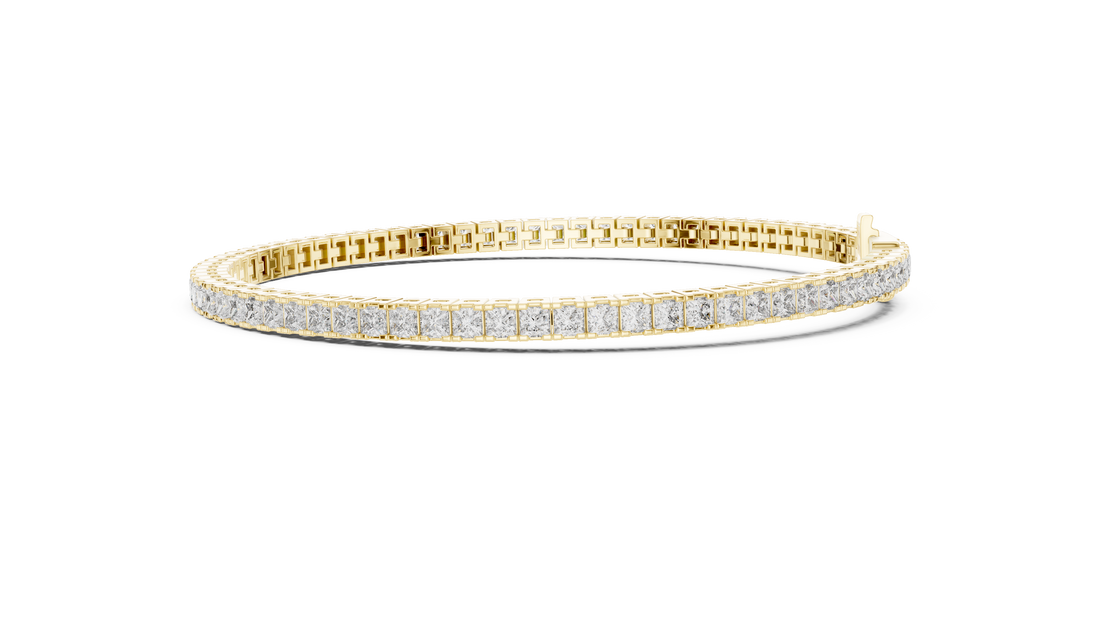 Designer Princess Diamond Bracelet | Elegant Tennis Style | Fine Jewelry Gift