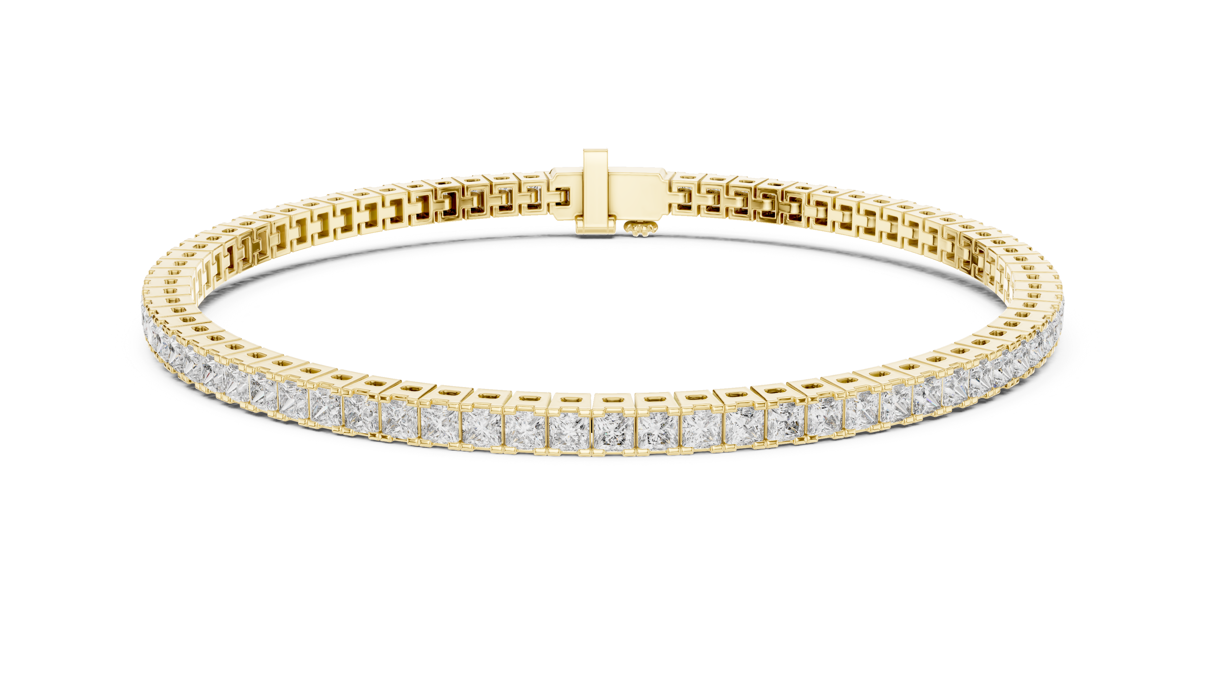 Designer Princess Diamond Bracelet | Elegant Tennis Style | Fine Jewelry Gift