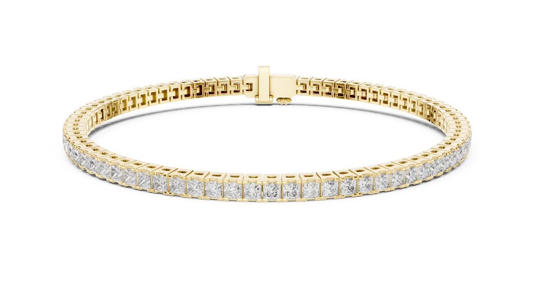 Designer Princess Diamond Bracelet | Elegant Tennis Style | Fine Jewelry Gift