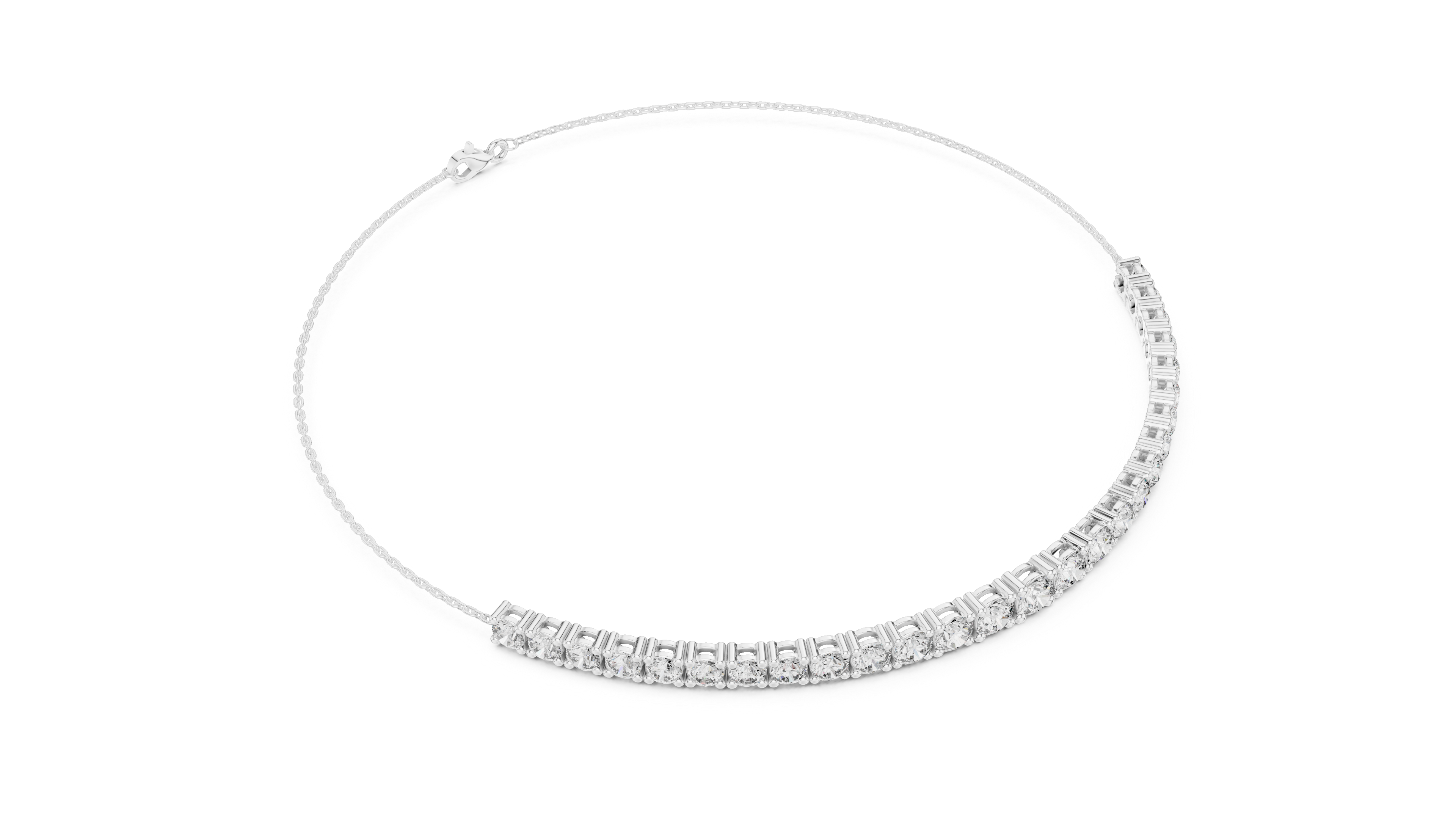 Minimalist Diamond Half Tennis Bracelet in Rose Gold | Adjustable Chain Bracelet | Elegant Women’s Jewelry