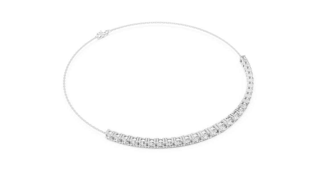 Minimalist Diamond Half Tennis Bracelet in Rose Gold | Adjustable Chain Bracelet | Elegant Women’s Jewelry