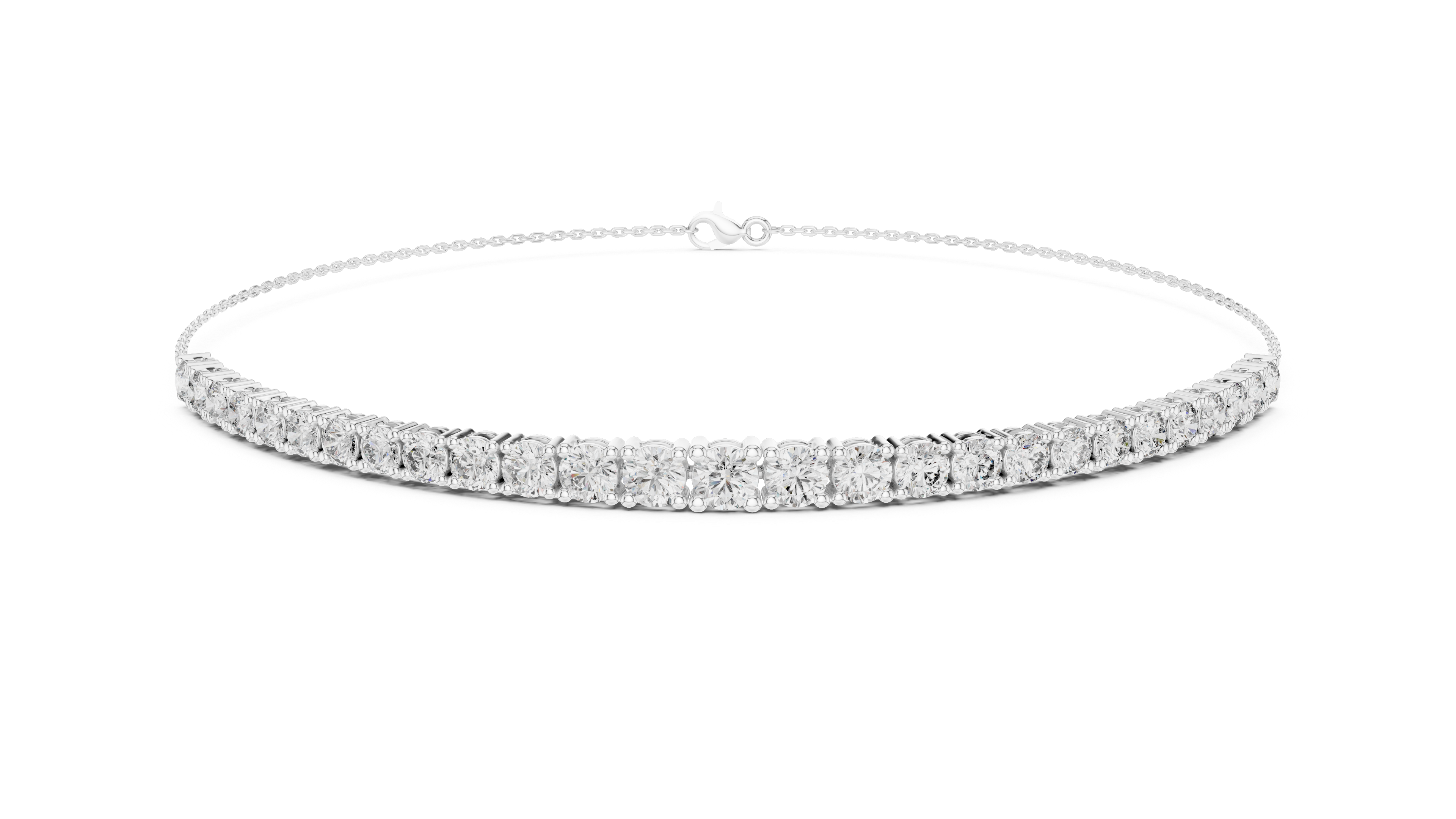 Minimalist Diamond Half Tennis Bracelet in Rose Gold | Adjustable Chain Bracelet | Elegant Women’s Jewelry