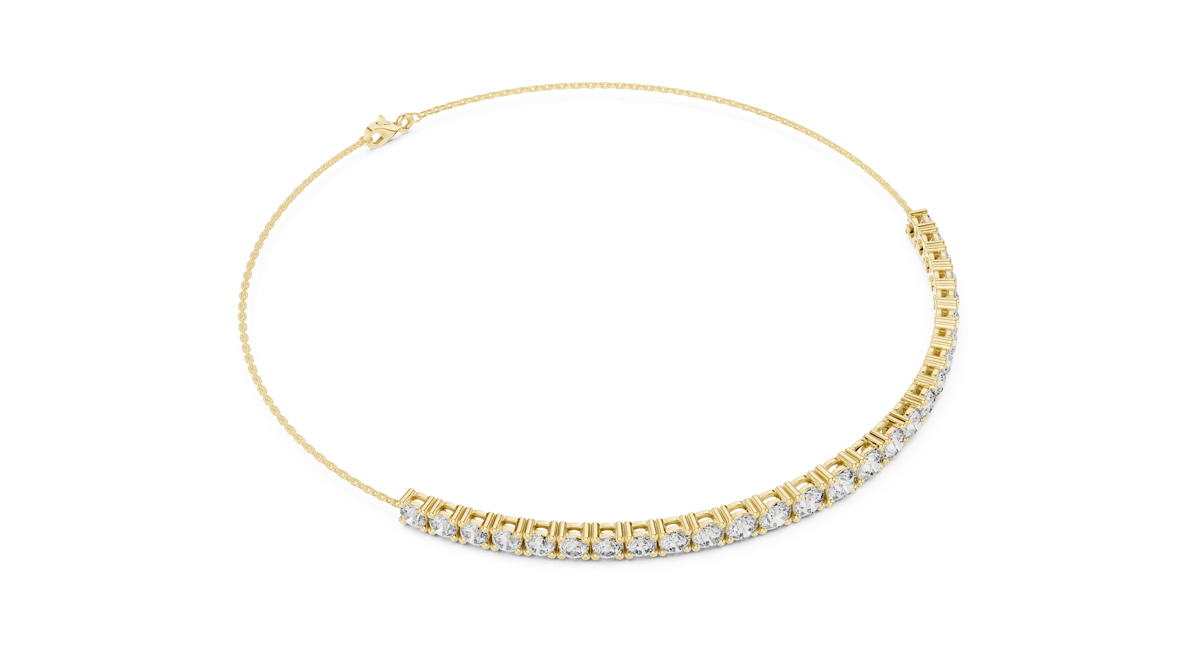 Minimalist Diamond Half Tennis Bracelet in Rose Gold | Adjustable Chain Bracelet | Elegant Women’s Jewelry