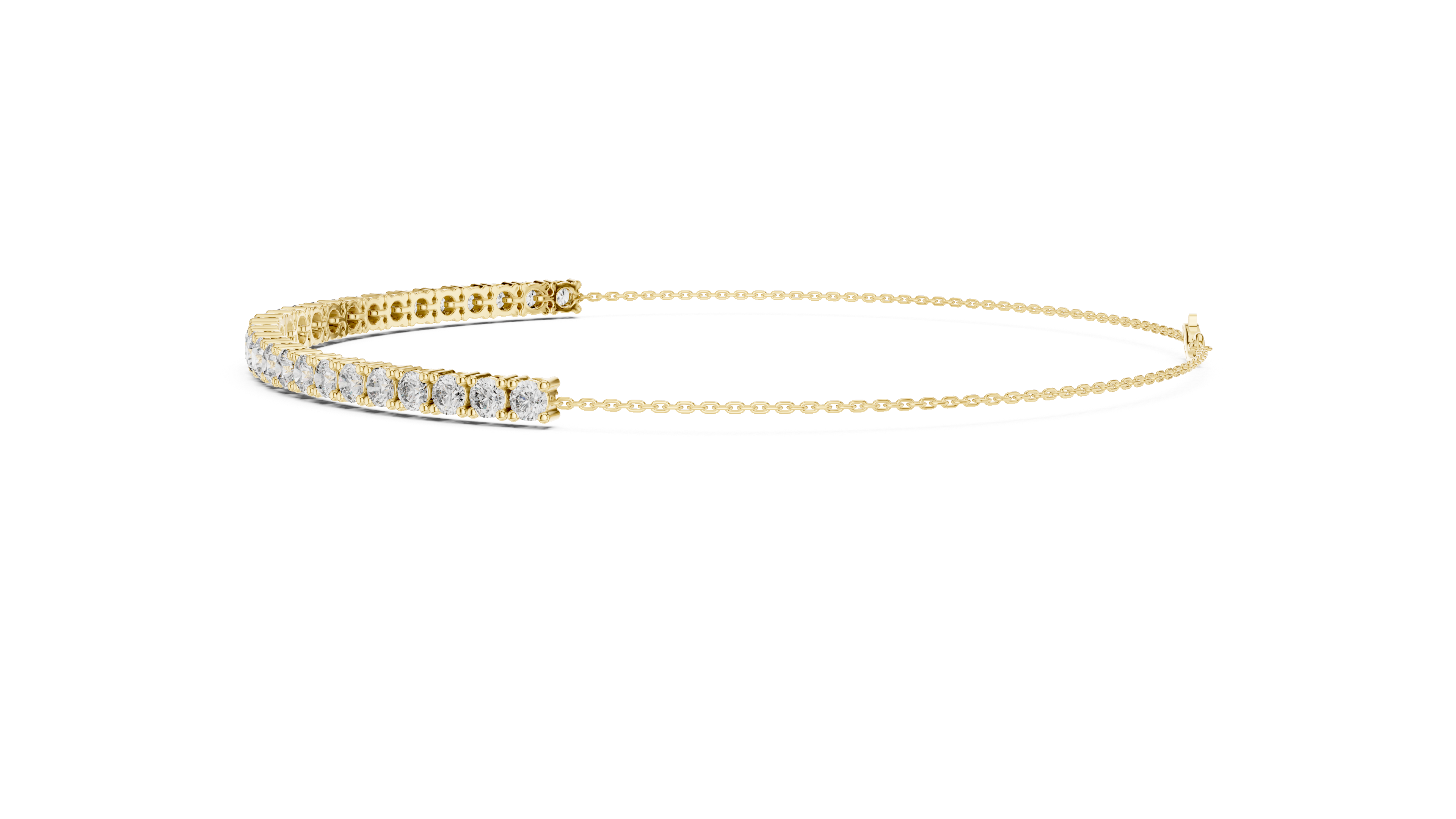 Minimalist Diamond Half Tennis Bracelet in Rose Gold | Adjustable Chain Bracelet | Elegant Women’s Jewelry