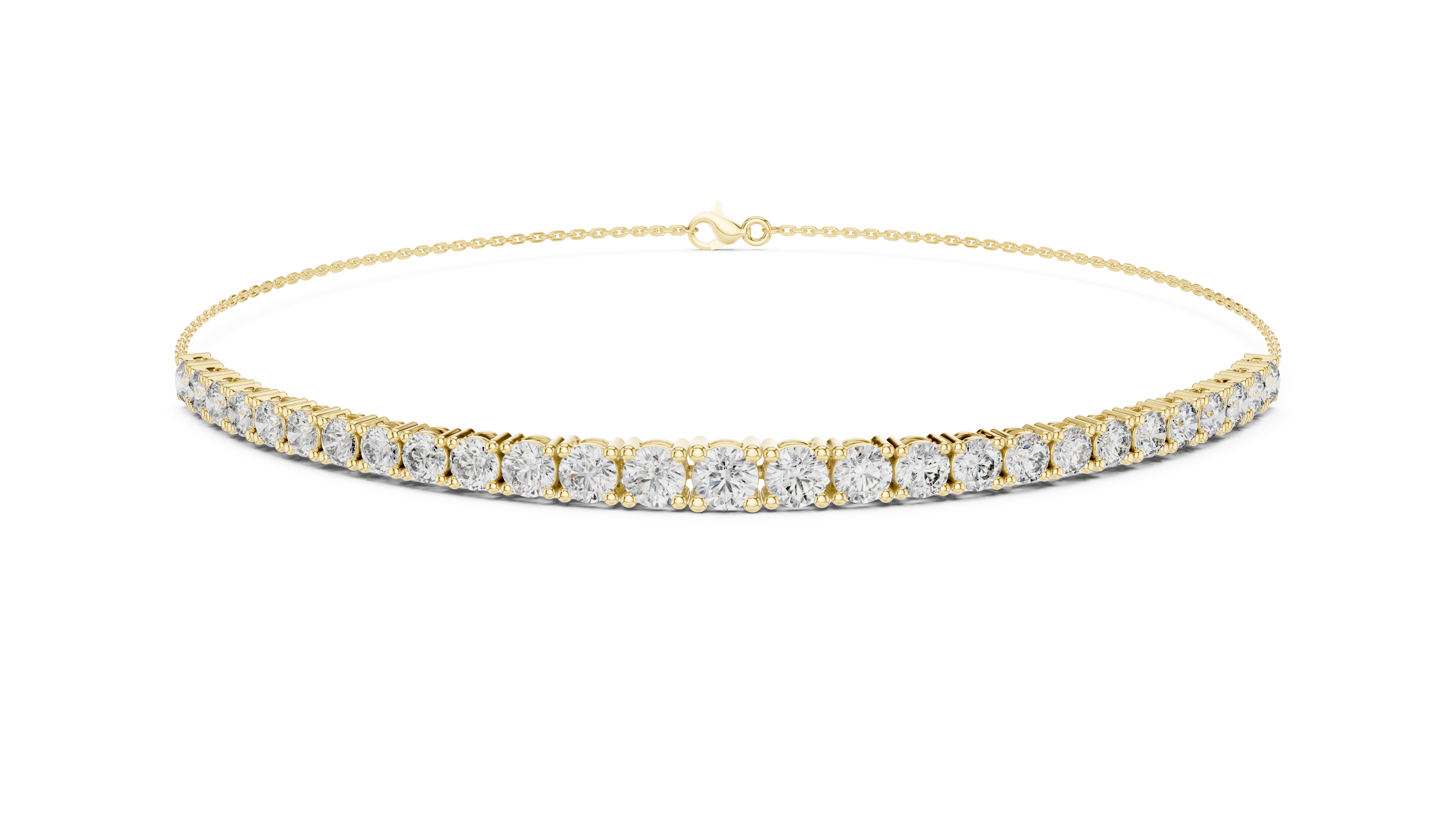 Minimalist Diamond Half Tennis Bracelet in Rose Gold | Adjustable Chain Bracelet | Elegant Women’s Jewelry