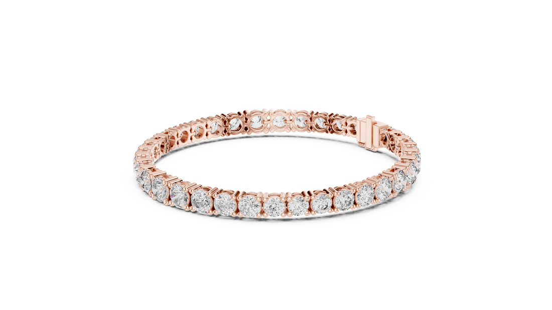 Modern Classic Diamond Tennis Bracelet in White Gold | Round Cut Full Eternity Design for Women