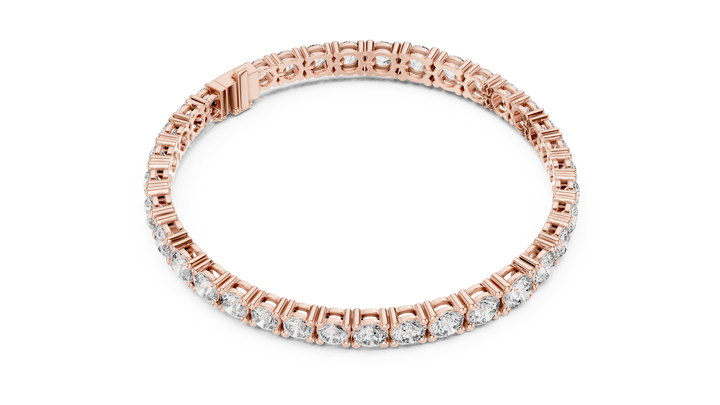 Modern Classic Diamond Tennis Bracelet in White Gold | Round Cut Full Eternity Design for Women