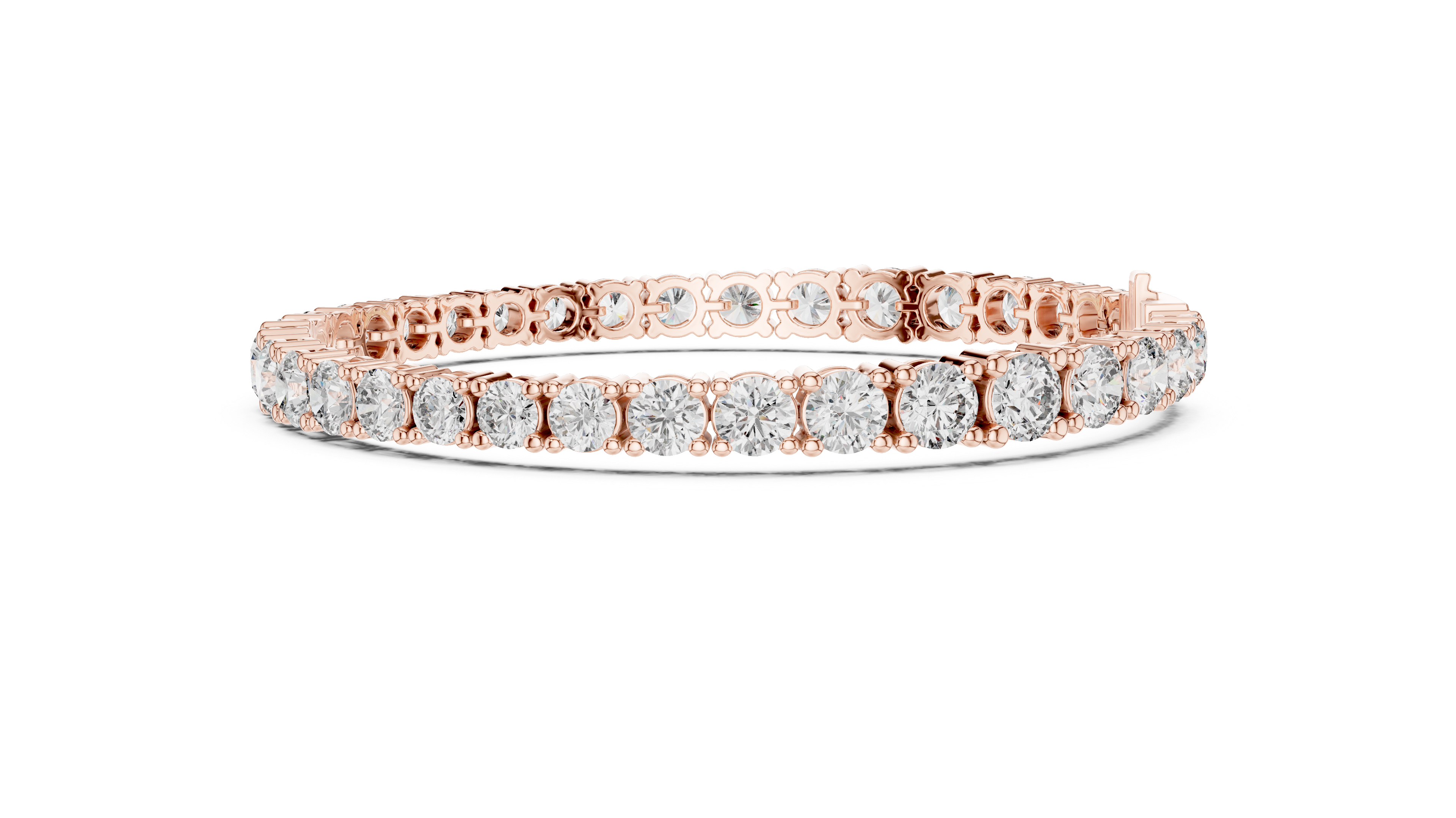 Modern Classic Diamond Tennis Bracelet in White Gold | Round Cut Full Eternity Design for Women
