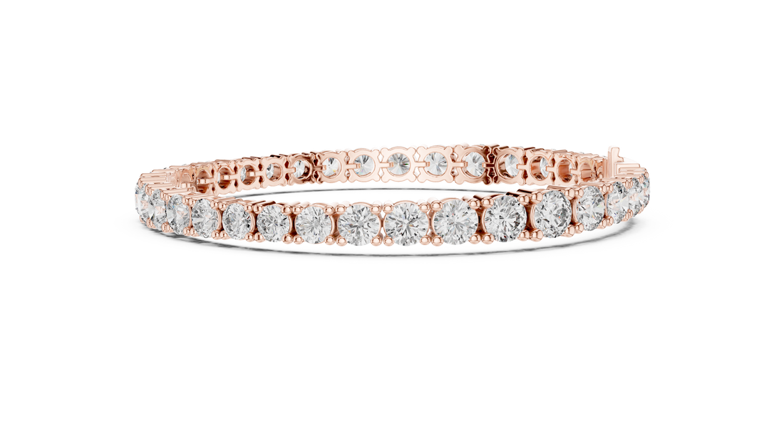 Modern Classic Diamond Tennis Bracelet in White Gold | Round Cut Full Eternity Design for Women