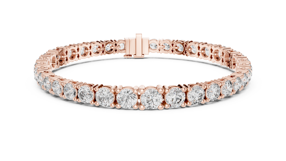 Modern Classic Diamond Tennis Bracelet in White Gold | Round Cut Full Eternity Design for Women