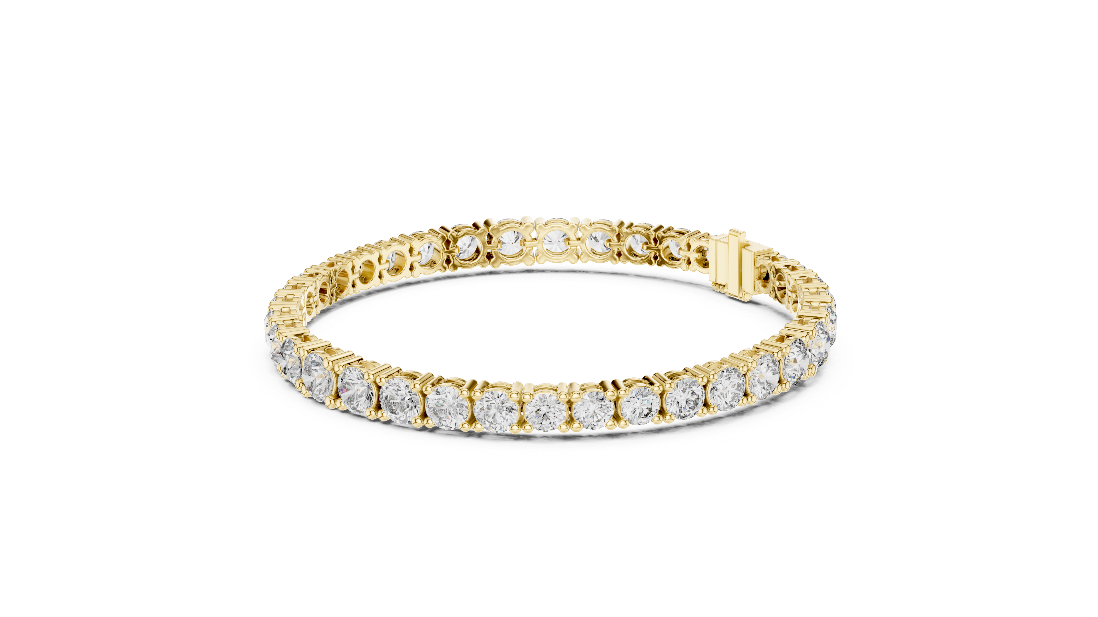 Modern Classic Diamond Tennis Bracelet in White Gold | Round Cut Full Eternity Design for Women