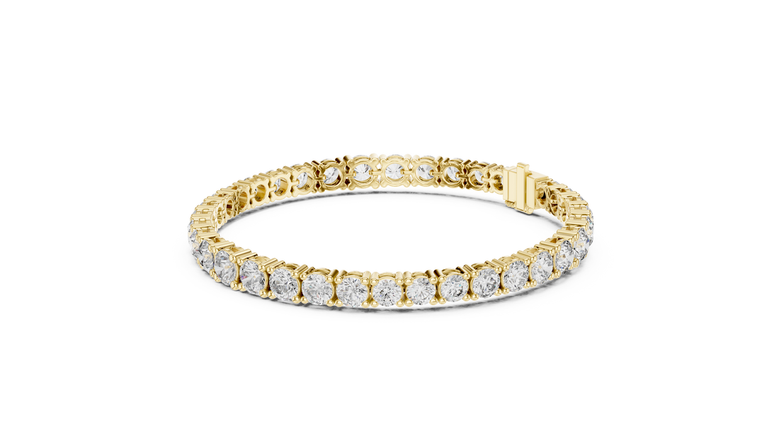 Modern Classic Diamond Tennis Bracelet in White Gold | Round Cut Full Eternity Design for Women
