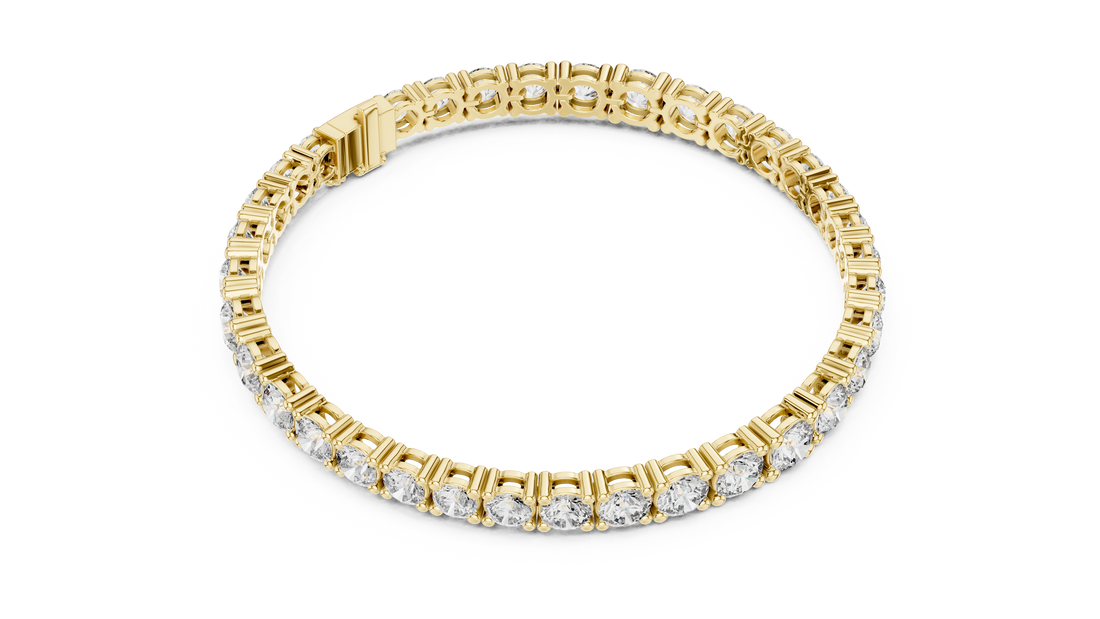Modern Classic Diamond Tennis Bracelet in White Gold | Round Cut Full Eternity Design for Women