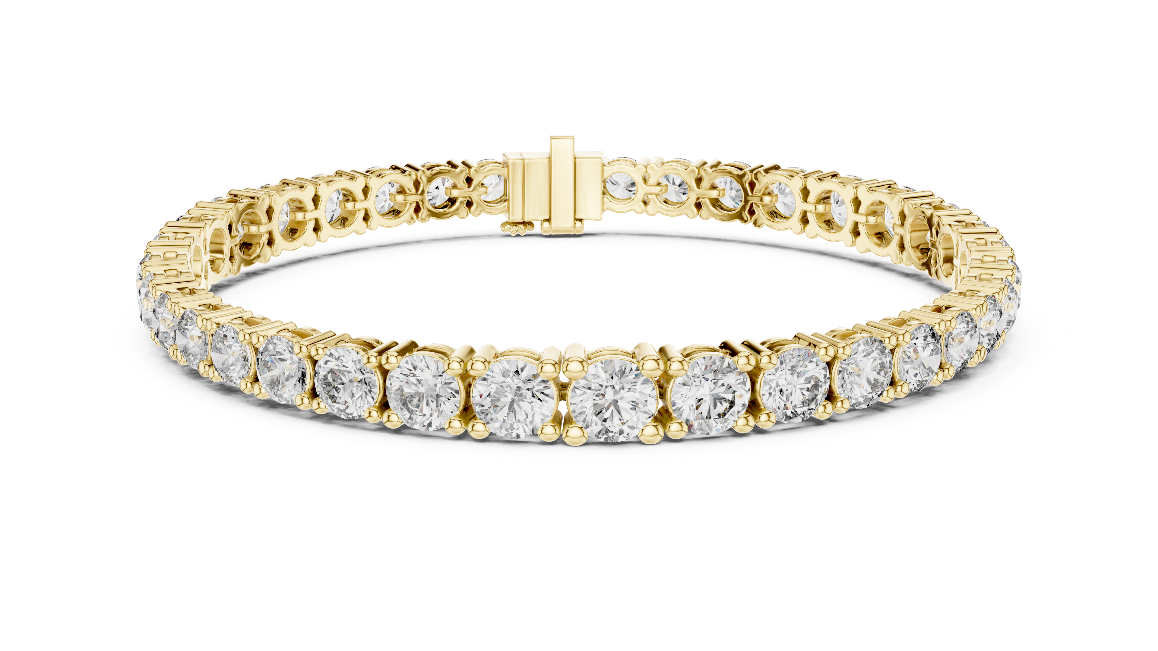 Modern Classic Diamond Tennis Bracelet in White Gold | Round Cut Full Eternity Design for Women