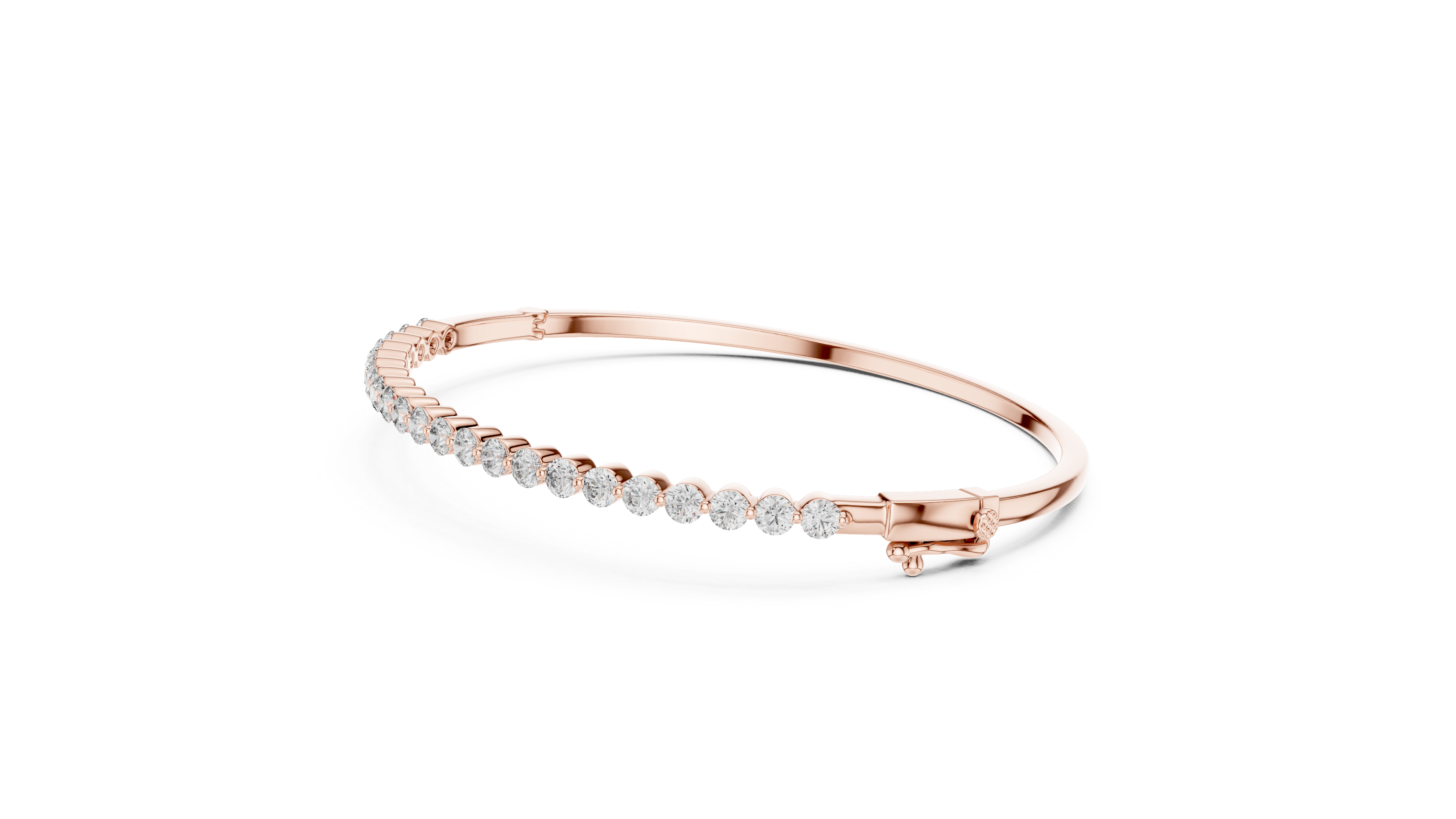 Luxury Rose Gold Diamond Bracelet | Round Cut Tennis Bracelet | Elegant Women Jewelry