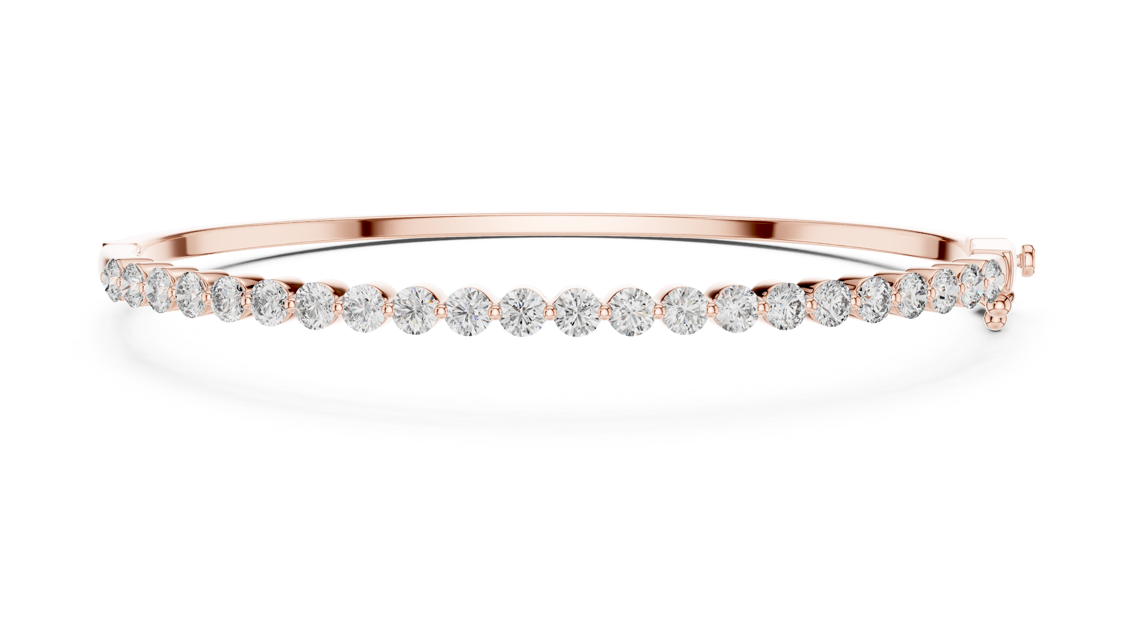 Luxury Rose Gold Diamond Bracelet | Round Cut Tennis Bracelet | Elegant Women Jewelry