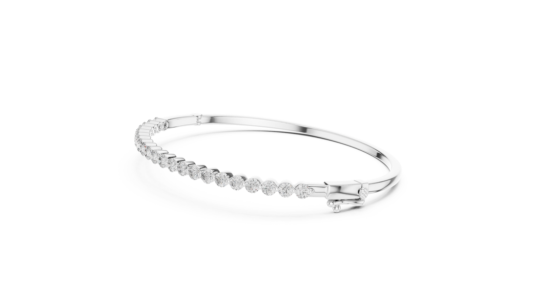 Luxury Rose Gold Diamond Bracelet | Round Cut Tennis Bracelet | Elegant Women Jewelry
