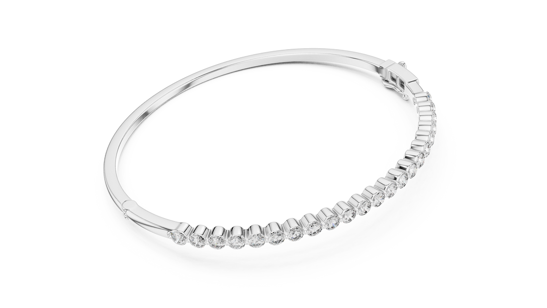 Luxury Rose Gold Diamond Bracelet | Round Cut Tennis Bracelet | Elegant Women Jewelry