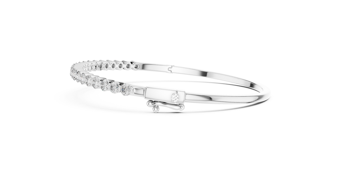 Luxury Rose Gold Diamond Bracelet | Round Cut Tennis Bracelet | Elegant Women Jewelry
