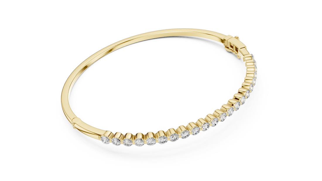 Luxury Rose Gold Diamond Bracelet | Round Cut Tennis Bracelet | Elegant Women Jewelry